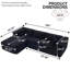 Canapé modulaire modulaire avec méridienne-1704655643