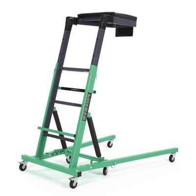 Heavy Duty Automotive Work Platform, Adjustable Height Mechanic Creeper with 400 lbs Capacity, Rolling Garage Repair Platform