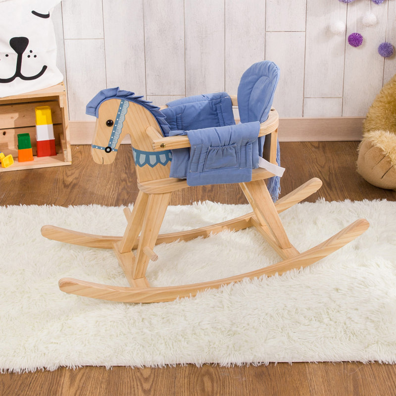 Safari Rocking Horse, Natural/Blue