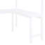 Lit mezzanine blanc avec bureau et tablette. Économisez de l'espace dans la chambre à coucher. Fabriqué en pin massif. . Garde-corps. Parfait pour les petites chambres. 78 po x 57,6 po, 70,9 po. Sans rangement en bois pour matelas.-1667426366
