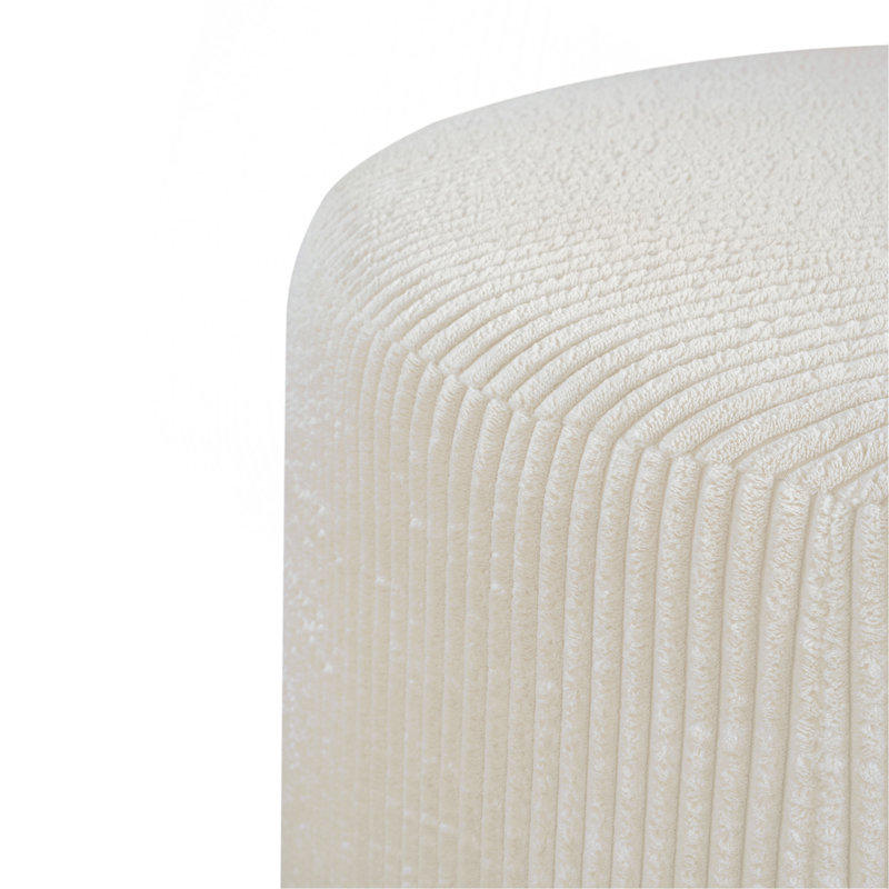 Repose-pieds rond moderne et confortable (SEULEMENT UN OTTOMAN), Beige
