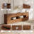 71"  TV Stand Media Console with Multi Storage Drawers & Open Cubbies for 45-70 Inch TVs-1002282939