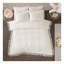 Mini ensemble de couvre-lit touffeté en coton chenille à médaillon à franges - Blanc cassé, taille simple / simple TG-122647247