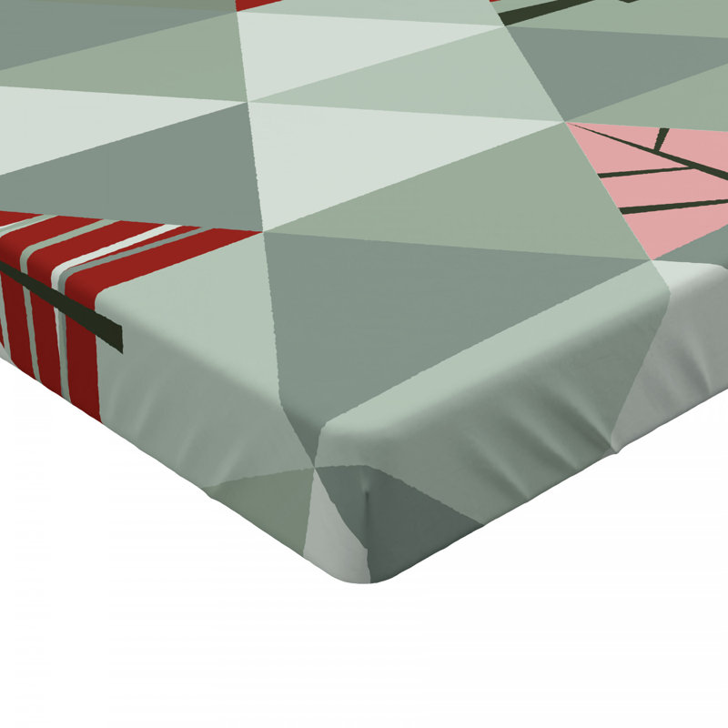 Microfiber Geometric Fitted Sheet, Full Fitted Sheet