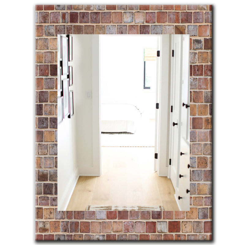 Glass Frame Mirror, 24" H x 32" W