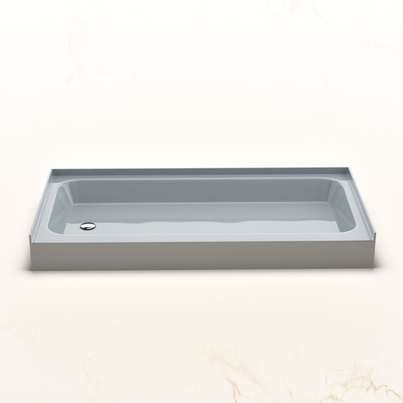 Voltaire 60 X 30 Shower Pan Base, Gray, Left
