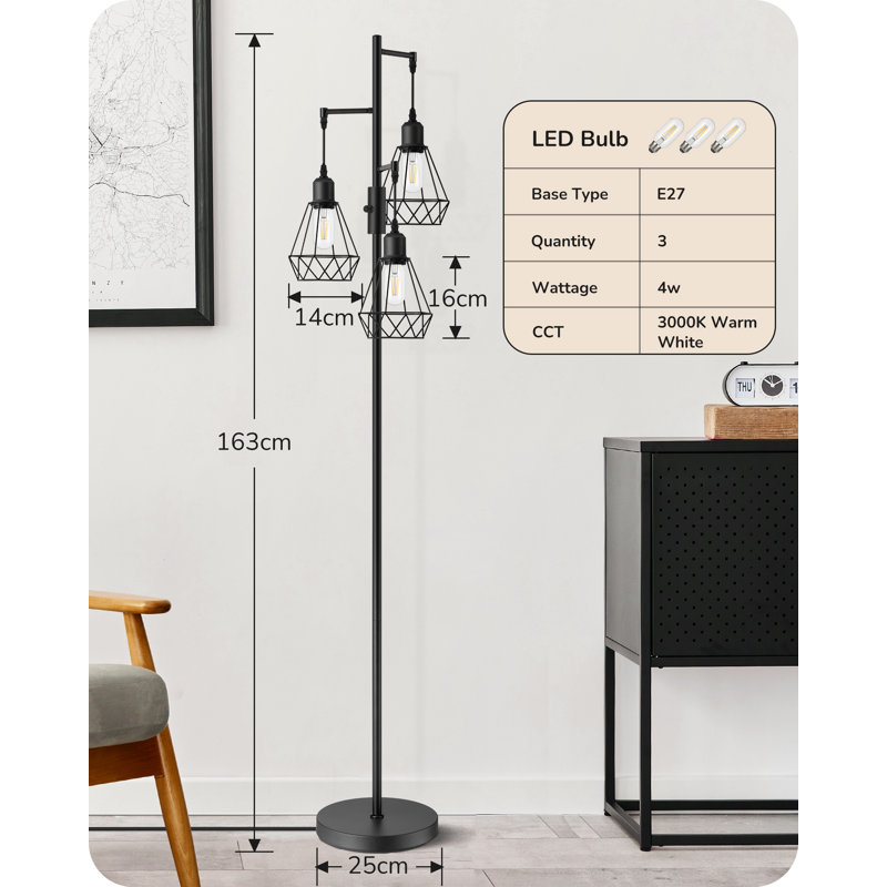 166cm Polished Tree Floor Lamp