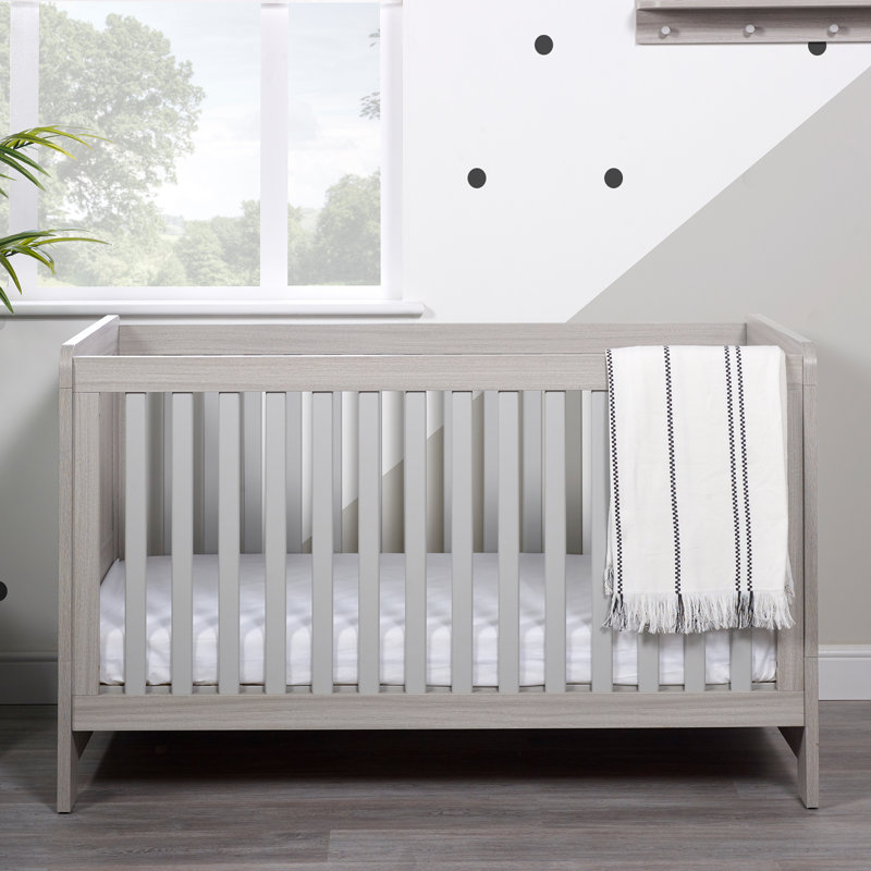 Pembrey Cot Bed - Ash Grey & White, Ash Grey