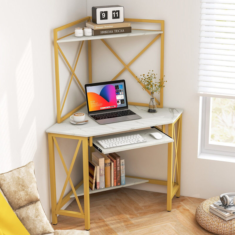 Aleese Metal Base Writing Desk