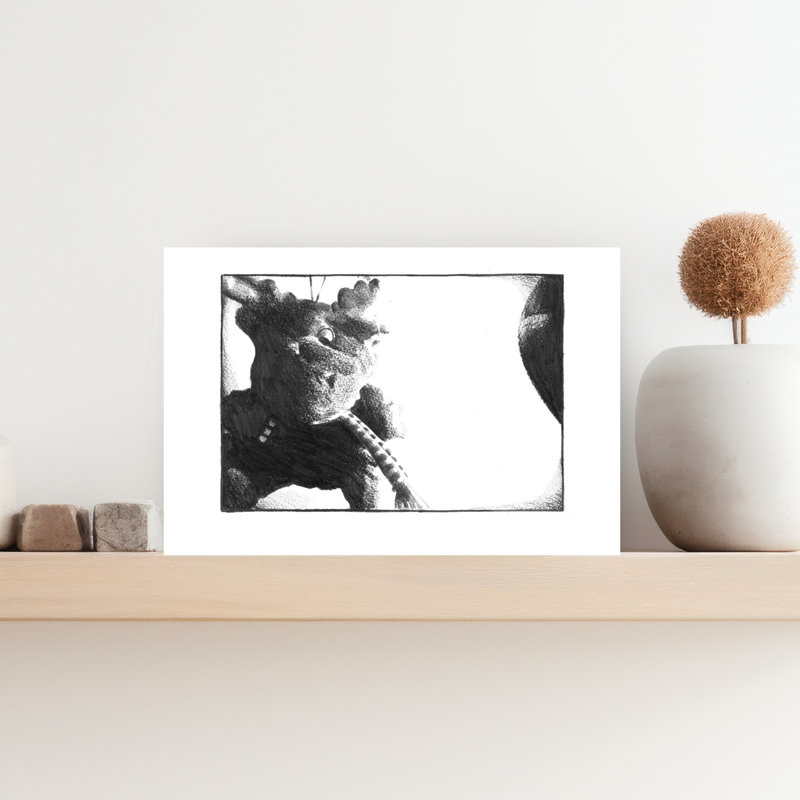 «Thoughtful Moose Scarf», impression d'art mural forêt de cerf contemporaine, 12" H x 18" W