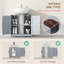 Armoire de rangement pour salle de bain avec 2 portes et tablette réglable (sans lavabo)-1570557722