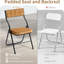 Ensemble de 4 chaises pliantes rembourrées - Chaises de salle à manger rembourrées portables pour les invités-1917156465