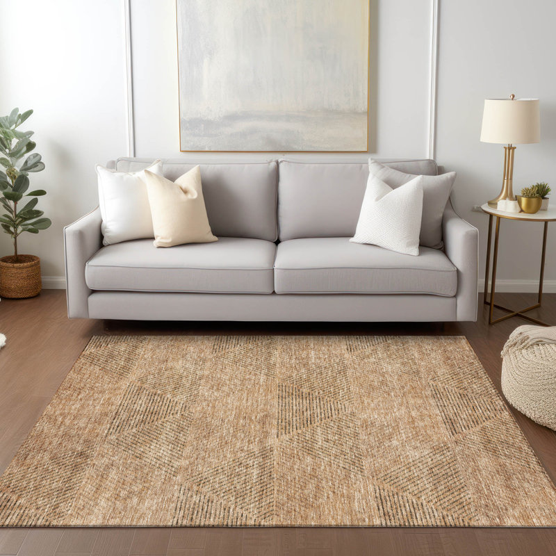 Tapis intérieur / extérieur en polyester tissé à la machine Malchow, Rectangle 2 pi 6 po x 3 pi 10 po