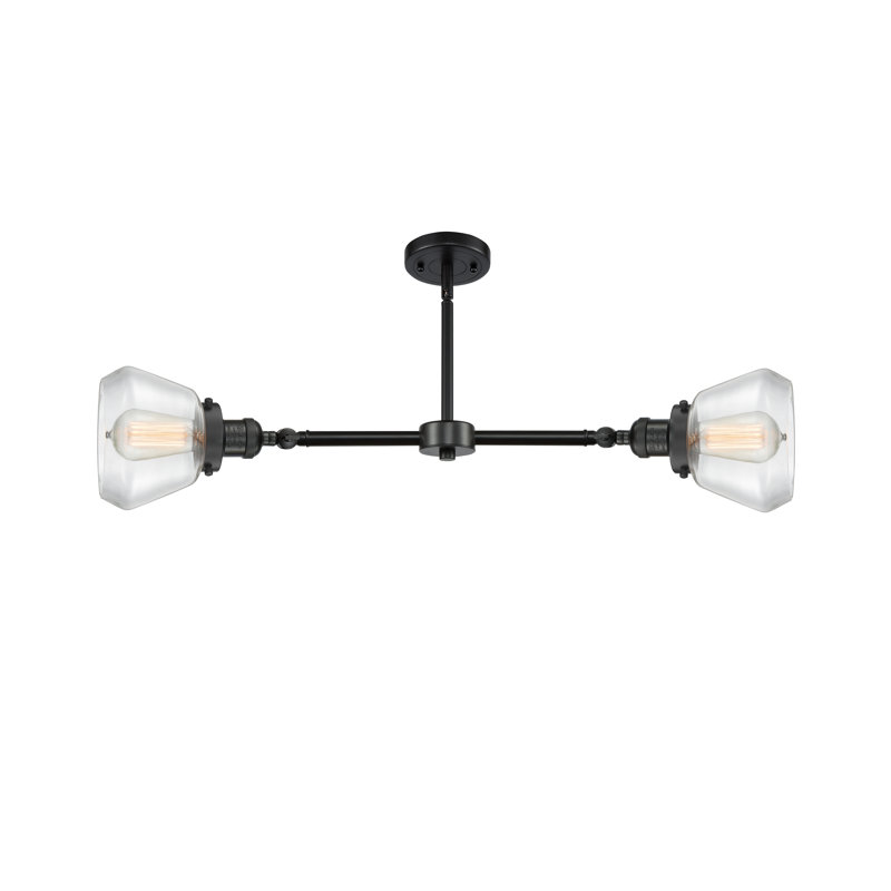 Chill 2 - Light Kitchen Island Pendant, 6 Watt Vinage LED Bulb, Clear, Matte Black