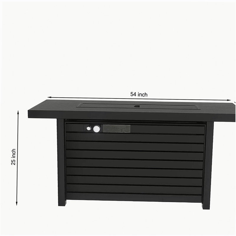 Covered Steel Outdoor Fire Pit Table