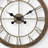 19" Brown Round Modern Farm Wall Clock