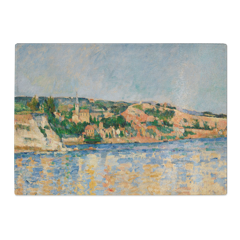 Village at the Water's Edge by Paul Cezanne Chopping Board, 0.4cm H x 28.5cm W x 39cm L