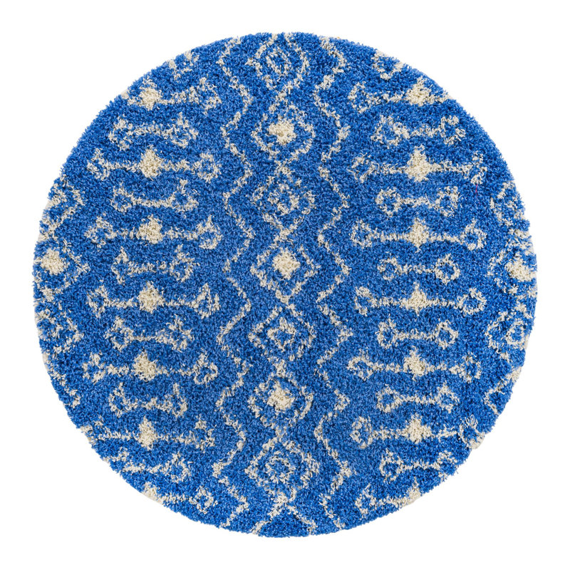 Griego Geometric Indoor Rug, Round 5'3"