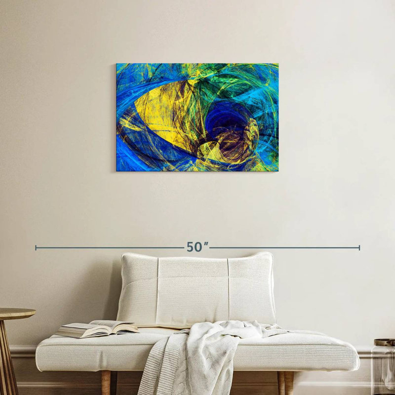Avery Blue Abstract Tunnels, 20" H x 30" W