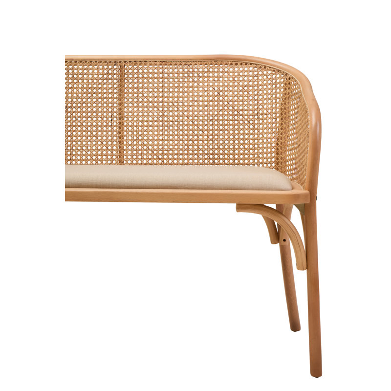 Aniket Polyester Upholstered Bench, Natural