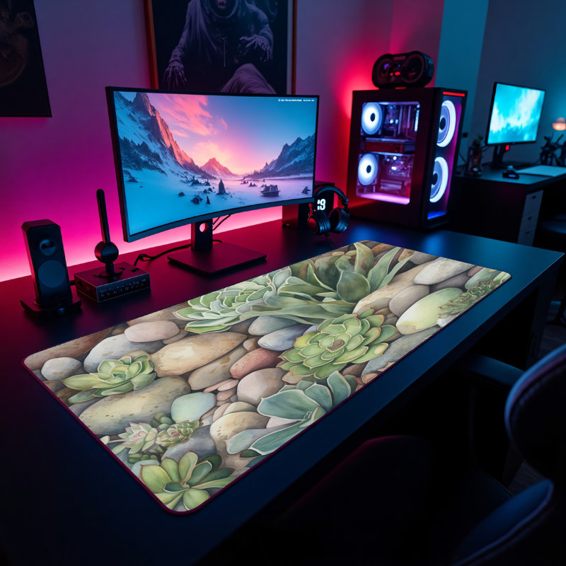 Polyester Desk Pad, 14.4x12.1