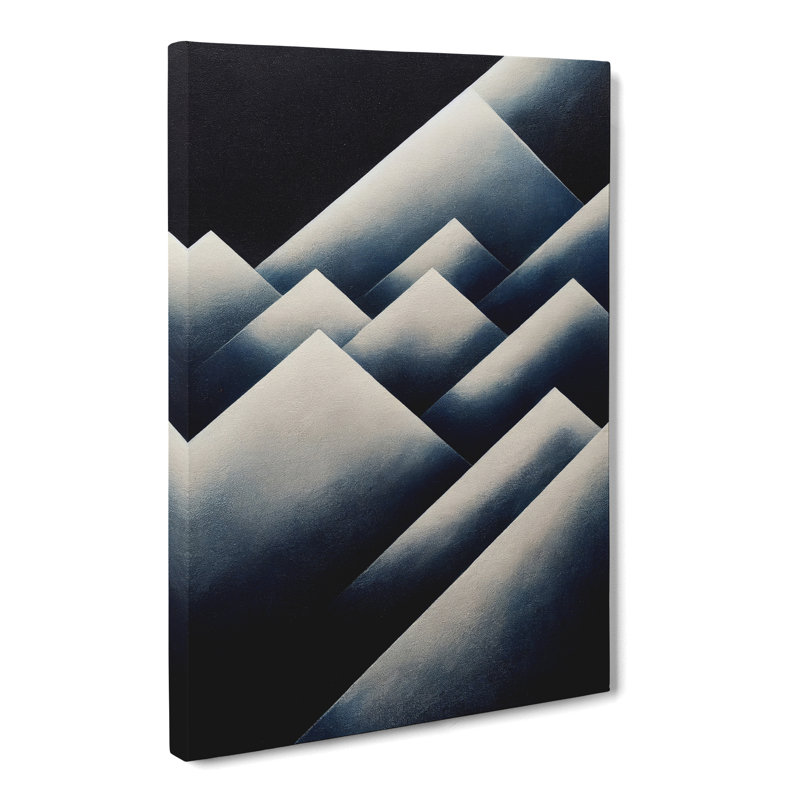Abstract Scandinavian Mountains - Wrapped Canvas, 50cm H x 35cm W x 3cm D