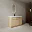 " Freestanding Bathroom Vanity With White Resin Sink And Three Soft-close Cabinet Doors, Convenient Kd-packing Design