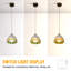 Luminaire suspendu en verre transparent pour bar de salle à manger (ampoule 3 couleurs e26)