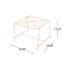 Table d'appoint en fer blanc 12,8 po H 12,8 po x 17,89 po H 17,89 po x H 12,86 po