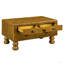 Table basse rectangulaire unie pour le salon, table basse de 40 pouces à 4 tiroirs, table de thé avec centre de table et pieds décoratifs à rivets. Assemblage facile-609941292