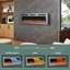 Wall Mounted/Recessed-In Stainless Steel Electric Fireplace-1339682832