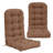 Outdoor Replacement Cushion Set  4.7" Thick High Back Seat / Back Cushions with Ties, Buckle (Set of 2)-2085944032