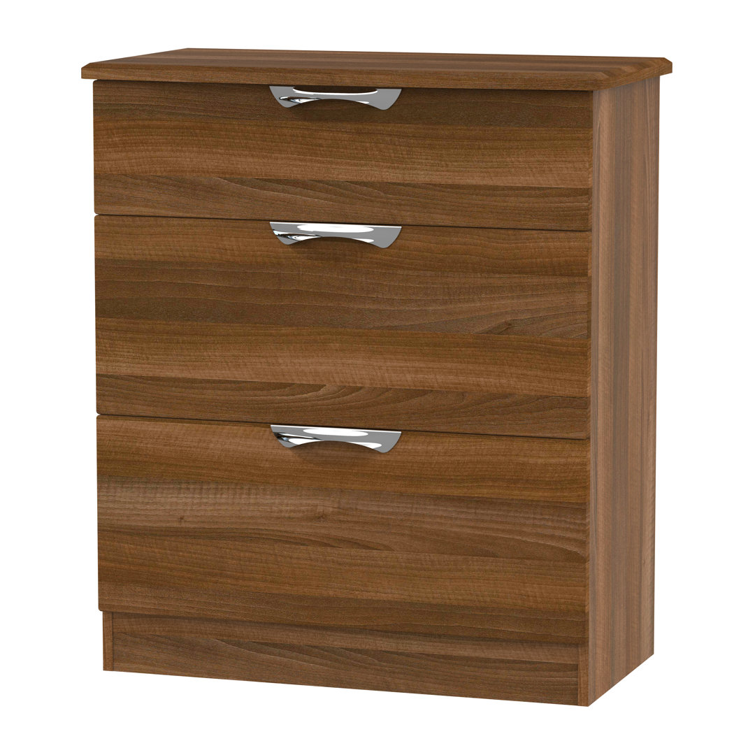 Fully Assembled Ratley 3 Drawer 76.5Cm W Chest of Drawers