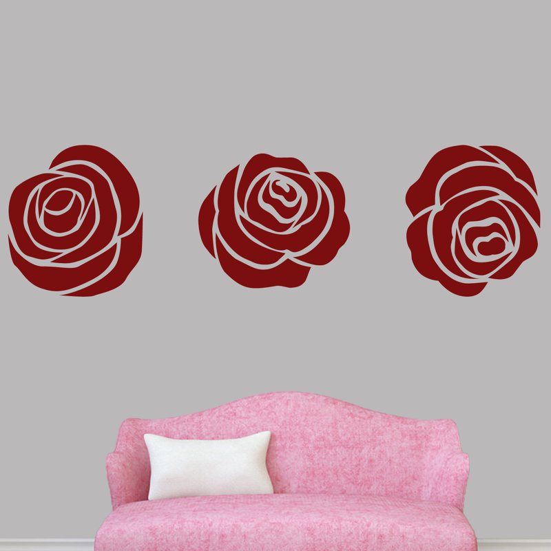 Décalcomanie murale ensemble de roses, Canneberge