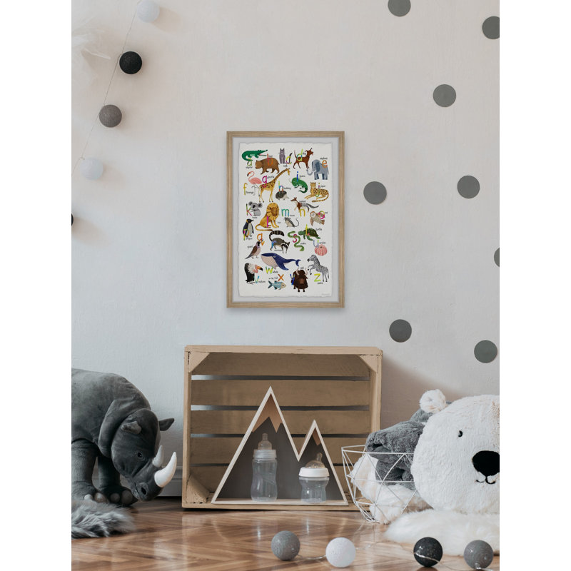 Olavo Wildlife Alphabet, reproduction encadrée, H 36 po x l 24 po x 1,5 po