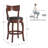 Villers Swivel Upholstered Counter Stool with Solid Wood Frame-99930432-99930434