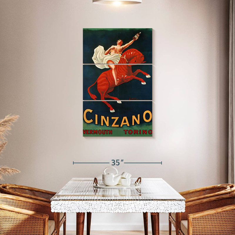 Tergel Vermouth Cinzano, H 45 po x l 28 po