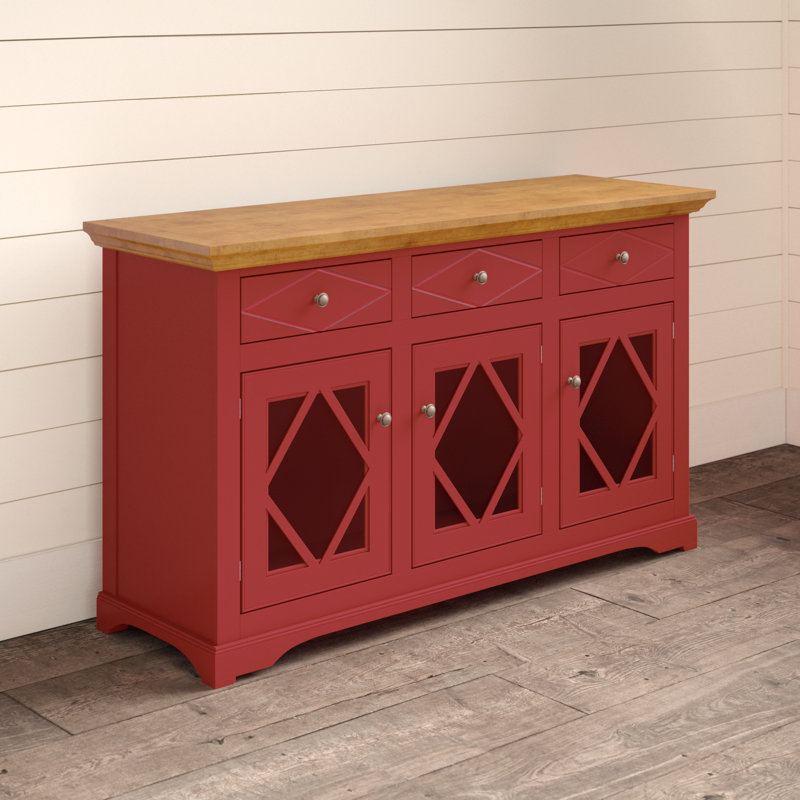 Alzahra 54.5'' Sideboard, Havana Gold, Persimmon Red