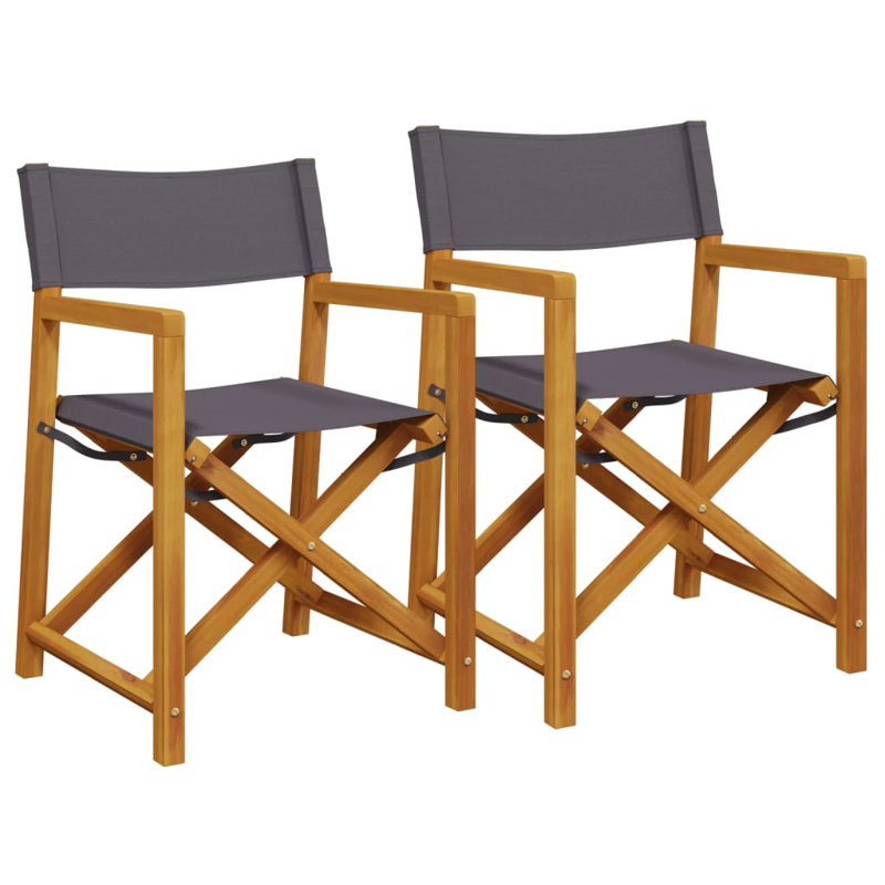 Lambersart Folding Garden Chairs, Dark Grey