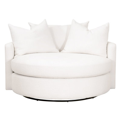 Fauteuil demi-tonneau pivotant en polyester 57 po Remika