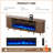 97"W Modern TV Stand With 60" Electric Fireplace For Tvs Up To 100", Tambour Door Media Console Cabinet, Fluted Entertainment Center-1790379018