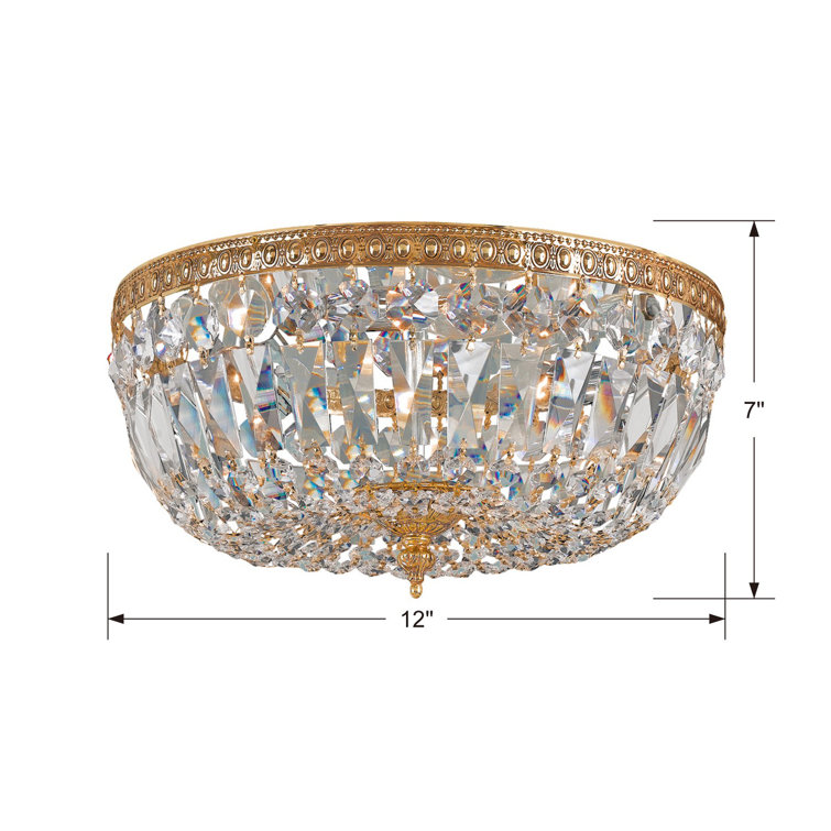 Linal 3 Light Crystal Flush Mount