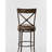 Swivel Upholstered Counter Stool with Metal Frame-41665912