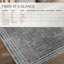 Phoebe Machine WashableGeometric Area Rug in Light Gray/Blue-1316590807