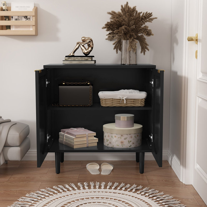 Armoire d'appoint 2 portes en rotin
