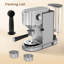 Machine à espresso en acier inoxydable MOOSoo, machine à espresso 20 bars avec buse à vapeur