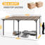 Pergola murale d'extérieur durable 10 * 14Ft
