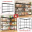 Étagère grillagée robuste 62,9 po x 15,8 po, étagère de rangement commerciale et domestique à 4 niveaux