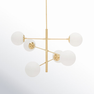 Alison 6 - Light Metal Dimmable Chandelier