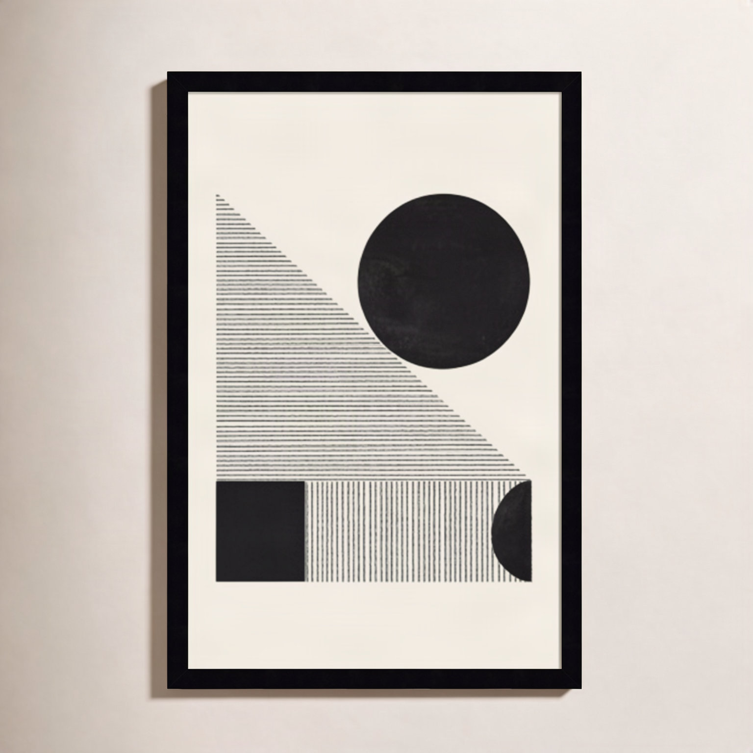 Composition IX by Miuus Studio, Black Framed, 17" W x 25" H